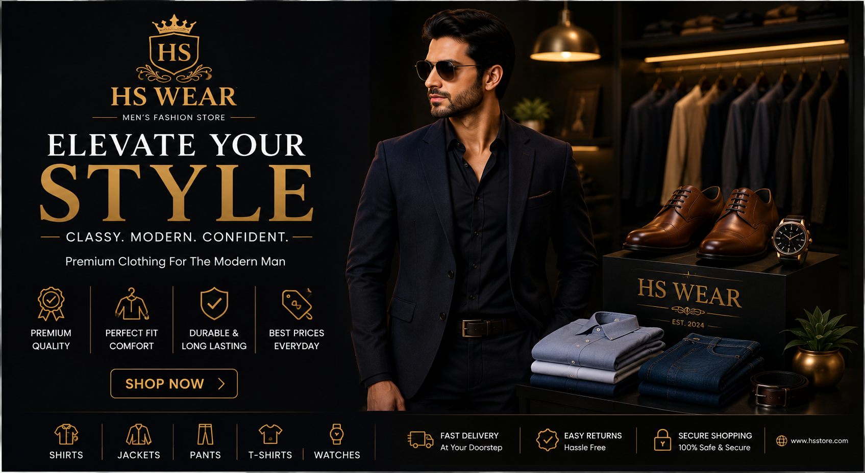 Men fashion collection at HS Store